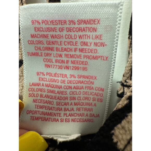 Xhilaration Zebra Animal Print Pompom Boho Beach Swimsuit Cover-up Size Medium - Picture 7 of 7